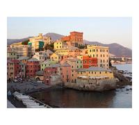 Puzzle da 4000 pezzi, paesaggio colorato edificio del villaggio di pescatori a Genova, Italia