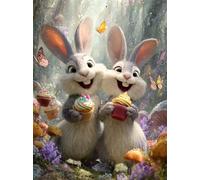 Puzzle da 4000 Pezzi per Adulti, 141x87cm puzzle adulti 4000 pezzi, Puzzles Difficili Rompicapo, Sfida Impossibile Divertente Per Famiglie, Idea Regalo Uomo e Donna, Tema:Festa del Coniglio