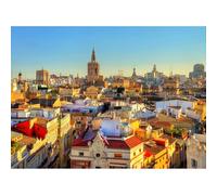 Puzzle da 4000 pezzi per adulti, vista panoramica della città vecchia di Valencia dalla porta serranos, gioco di puzzle familiare sfida