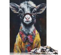 Puzzle da 500 pezzi a forma di capretta per adulti e adolescenti, puzzle in legno, gioco per famiglie per adulti e adolescenti, 500 pezzi (52x38 cm)