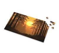 Puzzle da 500 pezzi al tramonto nella foresta con alberi ad alto fusto, puzzle per bambini, giochi per bambini da 8 a 12 (300 pezzi)