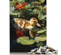 Puzzle da 500 pezzi "Anatroccoli nello stagno con ninfee", puzzle in legno per adulti, gioco educativo per adolescenti, 500 pezzi (52x38 cm)