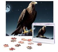 Puzzle da 500 pezzi Aquila sotto le stelle puzzle con immagine personalizzata per adulti puzzle foto puzzle in legno regalo classico puzzle per famiglia, matrimonio, compleanno, San Valentino