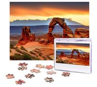 Puzzle da 500 pezzi Archi Parco Nazionale Puzzle Immagine Personalizzata per Adulti Foto Puzzle in Legno Regalo Classico Puzzle per Famiglia Matrimonio Compleanno San Valentino