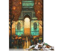 Puzzle da 500 pezzi Arco di Trionfo Astratto 1 per adolescenti Puzzle in legno per adulti Puzzle Giochi educativi per la casa Giocattoli fai da te 500 pezzi (52x38 cm)