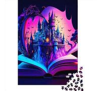 Puzzle da 500 pezzi Castello nel libro Puzzle in legno Giocattoli educativi Regali di Natale 500 pezzi (52x38 cm)