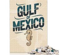 Puzzle da 500 pezzi, cavalluccio marino del Golfo del Messico, puzzle quadrati per adulti e puzzle in legno, decorazione per la casa, giocattoli puzzle, 500 pezzi (52x38 cm)