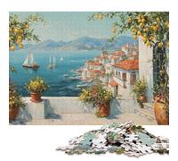Puzzle da 500 pezzi Coastal Serenity by The Sea per adulti, puzzle in legno, giochi educativi per bambini, 500 pezzi (52x38 cm)