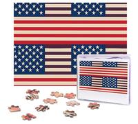 Puzzle da 500 pezzi con bandiere americane puzzle con immagini personalizzate per adulti puzzle fotografici puzzle in legno regalo classico puzzle per famiglia, matrimonio, compleanno, San Valentino