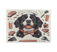 Puzzle da 500 pezzi con cane da montagna del Bernese primaverile, per adulti, barbecue, cuccioli, chef, in legno, strano motivo vintage, decorazione per la casa