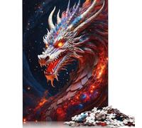 Puzzle da 500 pezzi con drago cosmico, puzzle per ragazzi e ragazze, difficoltà alta, puzzle per rilassarsi, 500 pezzi (52x38 cm)