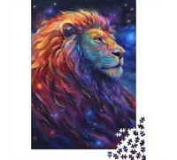 Puzzle da 500 pezzi con leone stellato per adulti, puzzle in legno, gioco educativo per bambini, 500 pezzi (52 x 38 cm)