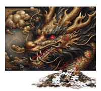 Puzzle da 500 pezzi con mitico drago d'oro, puzzle per adolescenti, regali, adulti, 500 pezzi (52 x 38 cm)