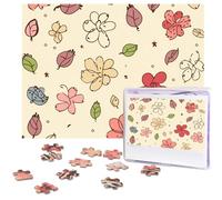 Puzzle da 500 pezzi con motivi floreali adorabili puzzle con immagini personalizzate per adulti puzzle fotografici in legno regalo classico puzzle per famiglia, matrimonio, compleanno, San Valentino
