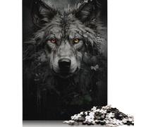 Puzzle da 500 pezzi con occhi di lupo e bagliori per adulti, puzzle per adolescenti, puzzle per adulti, puzzle rilassanti, giochi, 500 pezzi (52x38 cm)