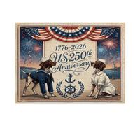 Puzzle da 500 pezzi con pastore tedesco per il 250° anniversario dell'indipendenza del 4 luglio, decorazioni patriottiche per l'intrattenimento domestico