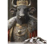 Puzzle da 500 pezzi con ritratto del Re Toro, puzzle di difficoltà, giochi educativi, giocattoli, regali di Natale, 500 pezzi (52x38 cm)