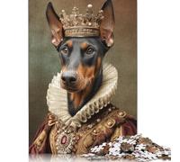 Puzzle da 500 pezzi con ritratto di cane reale per adulti e puzzle in legno, gioco educativo per famiglie, 500 pezzi (52x38 cm)