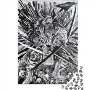 Puzzle da 500 pezzi con spade da samurai, puzzle quadrati per adulti e puzzle in legno, giocattoli per la decorazione della casa, 500 pezzi (52x38 cm)