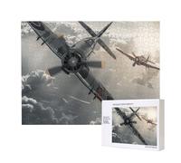 Puzzle da 500 pezzi con stampa di aeroplani della Seconda Guerra Mondiale della Seconda Guerra Mondiale, per adulti, puzzle colorato per la decorazione della casa, idea regalo per la famiglia
