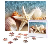 Puzzle da 500 pezzi con stelle marine, coralli e conchiglie, puzzle con immagini personalizzate per adulti, puzzle in legno, regalo classico per famiglia, matrimonio, compleanno, San Valentino