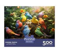 Puzzle da 500 pezzi con uccelli che cantano per adulti e puzzle in legno per gli amanti dei puzzle 500 pezzi (52x38 cm)