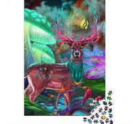 Puzzle da 500 pezzi di cervi leggendari, per adulti e puzzle in legno, giochi educativi per bambini, 500 pezzi (52x38 cm)