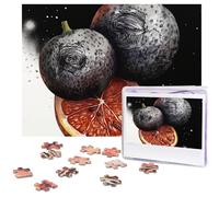 Puzzle da 500 pezzi di frutta nera puzzle artistici personalizzati per adulti puzzle fotografici puzzle in legno regalo classico puzzle per famiglia, matrimonio, compleanno, San Valentino