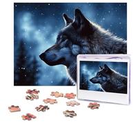 Puzzle da 500 pezzi di lupo solitario puzzle con immagini personalizzate per adulti puzzle fotografici puzzle in legno regalo classico puzzle per famiglia, matrimonio, compleanno, San Valentino
