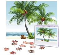 Puzzle da 500 pezzi di palma tropicale puzzle con immagini personalizzate per adulti puzzle fotografici puzzle in legno regalo classico puzzle per famiglia, matrimonio, compleanno, San Valentino