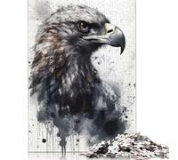 Puzzle da 500 pezzi "Eagle Beauty" con inchiostro nero, puzzle per adulti, regali di Natale per adulti, 500 pezzi (52x38 cm)