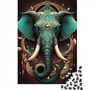 Puzzle da 500 pezzi, Elefante con poteri magici, Puzzle quadrati in legno creativi per adulti, regali di Natale, 500 pezzi (52x38 cm)
