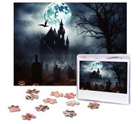 Puzzle da 500 pezzi gotico Happy Halloween puzzle personalizzato per adulti puzzle foto puzzle in legno regalo classico puzzle per famiglia matrimonio compleanno San Valentino