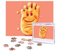 Puzzle da 500 pezzi Happy Foot Puzzle con immagini personalizzate per adulti puzzle fotografici puzzle in legno regalo classico puzzle per famiglia, matrimonio, compleanno, San Valentino