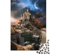 Puzzle da 500 pezzi Il castello medievale Puzzle quadrati creativi per adulti e puzzle in legno Gioco impegnativo 500 pezzi (52x38 cm)