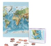 Puzzle da 500 pezzi Immagine in legno personalizzata da foto Puzzle personalizzato da immagini Puzzle mappa del mondo per adulti Famiglia Compleanno Natale San Valentino Regali
