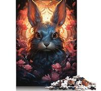 Puzzle da 500 pezzi in stile coniglio in busso, puzzle giocattolo per adulti, puzzle famiglia, puzzle regalo, per adulti, impegnativo, 500 pezzi (52 x 38 cm)