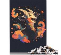 Puzzle da 500 pezzi "La risata della capra sdentata" per adulti e puzzle in legno per gli amanti dei puzzle 500 pezzi (52x38 cm)