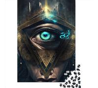 Puzzle da 500 pezzi "L'arte dell'occhio", 65 puzzle in legno, gioco interattivo, gioco di famiglia, 500 pezzi (52 x 38 cm)