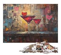 Puzzle da 500 pezzi Love Cocktails Puzzle per adulti Puzzle in legno Puzzle da gioco impegnativi 500 pezzi (52x38 cm)
