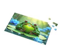 Puzzle da 500 pezzi Love in the Rainforest: Two Frogs Share A Heart Picture Puzzle Board 500 pezzi puzzle per adulti (1000 pezzi)