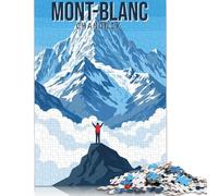 Puzzle da 500 pezzi Mont-Blanc Chamonix Puzzle per adulti Puzzle in legno Il miglior regalo per adulti e 500 pezzi (52x38 cm)
