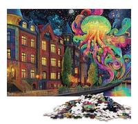 Puzzle da 500 pezzi Neon City Dreams per adulti e adolescenti, giochi educativi per la casa, giocattoli fai da te, regali di Natale, 500 pezzi (52x38 cm)