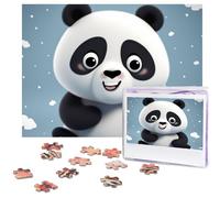 Puzzle da 500 pezzi Panda Cartoon Puzzle personalizzato per adulti Foto Puzzle in legno Regalo Classico Puzzle per Famiglia Matrimonio Compleanno San Valentino