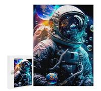Puzzle da 500 pezzi per adolescenti astronauta in spazio, 95 puzzle per adulti, gioco di pensiero, allenamento della memoria, interazione genitore-figlio, 500 pezzi