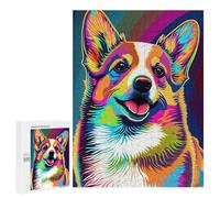 Puzzle da 500 pezzi per adolescenti Colorful Corgi Ritratto Puzzle per adulti giochi di relax regali per donne regali per amici e familiari 500 pezzi