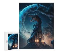 Puzzle da 500 pezzi per adolescenti Dragon Castle Moonlit Night Puzzles per adulti giochi di relax, un'opera d'arte per compleanno, Natale, 500 pezzi
