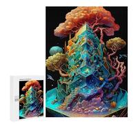 Puzzle da 500 pezzi per adolescenti Fantasy Crystal Tree Puzzle per adulti, gioco di pensiero, allenamento della memoria, interazione genitore-figlio, 500 pezzi