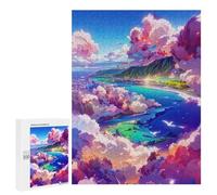 Puzzle da 500 pezzi, per adolescenti, Island Paradise Skyview, 2 puzzle per adulti, gioco di pensiero, allenamento della memoria, interazione genitore-figlio, 500 pezzi