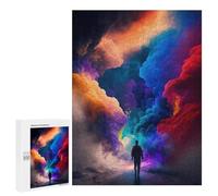 Puzzle da 500 pezzi per adolescenti nuvole colorate Un viaggio attraverso cieli vibranti adolescenti puzzle giocattoli fai da te decorazione da parete aiuta l'esercizio cerebrale 500 pezzi